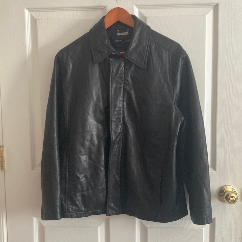 Kenneth Cole Black Leather Jacket